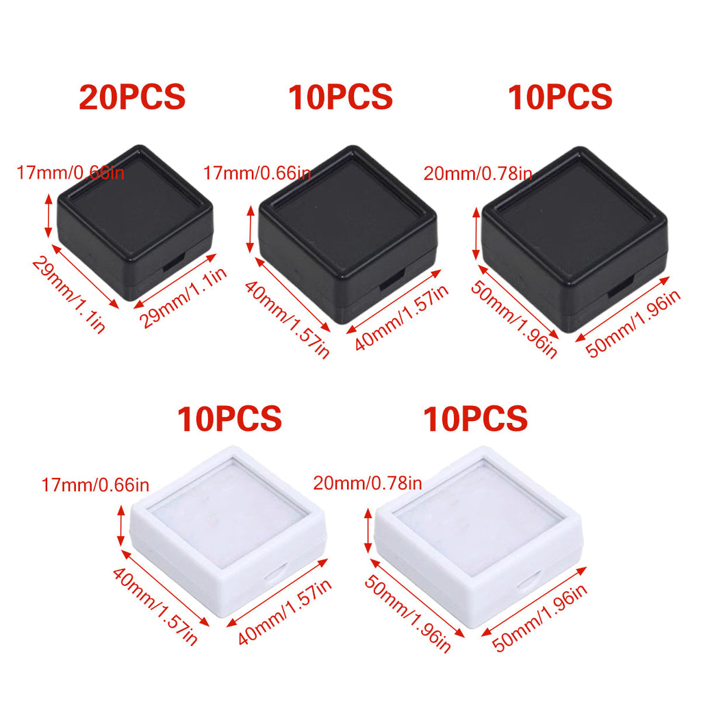 Clear Gem Display Boxes Five Pack Options | StorageOZ