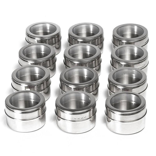 12 Pcs Spice Pots Kitchen Storage Organiser | StorageOZ