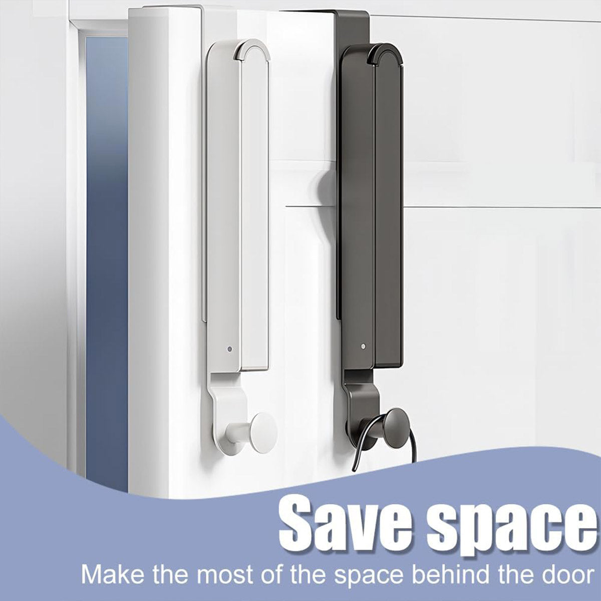 Folding Over Door Clothes Hook Two Colours | StorageOZ