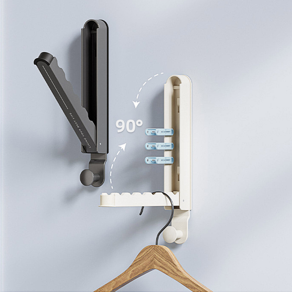 Folding Over Door Clothes Hook Two Colours | StorageOZ