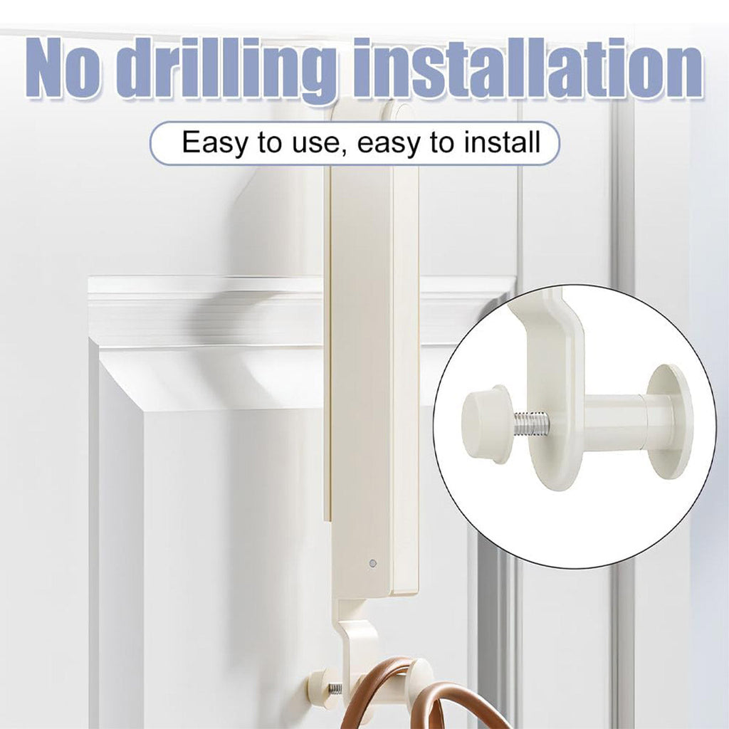 Folding Over Door Clothes Hook Two Colours | StorageOZ