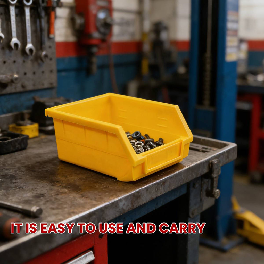 5 Pcs Yellow Hopper Parts Bins Set Organiser | StorageOZ