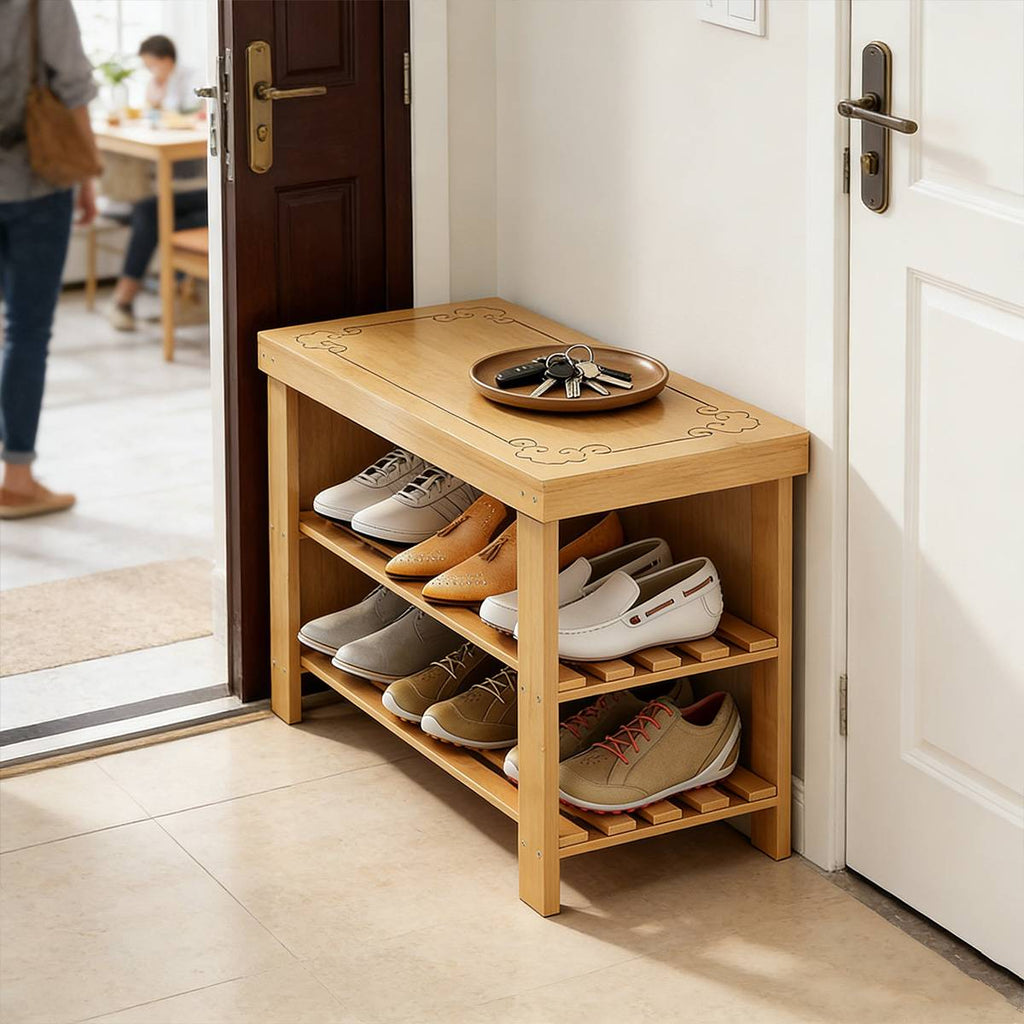 69cm Shoe Stool Entry Storage Organiser Set | StorageOZ