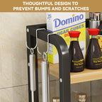2 Tier Kitchen Storage Rack Floor Standing 50 x 42 x 14cm Spice Seasoning Shelf