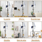 67 Inch Iron Tree Coat Rack Two Colours Set | StorageOZ