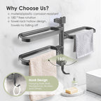 3 Arm Rotating Towel Rack Two Colours Set | StorageOZ