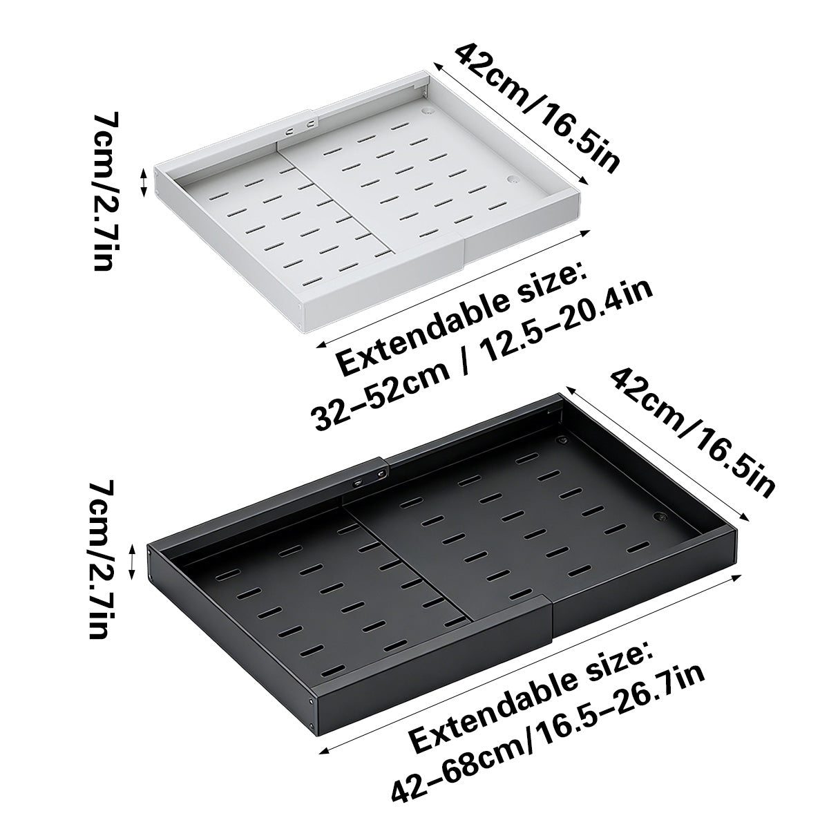 Pull Out Cabinet Basket Two Colours Rack | StorageOZ
