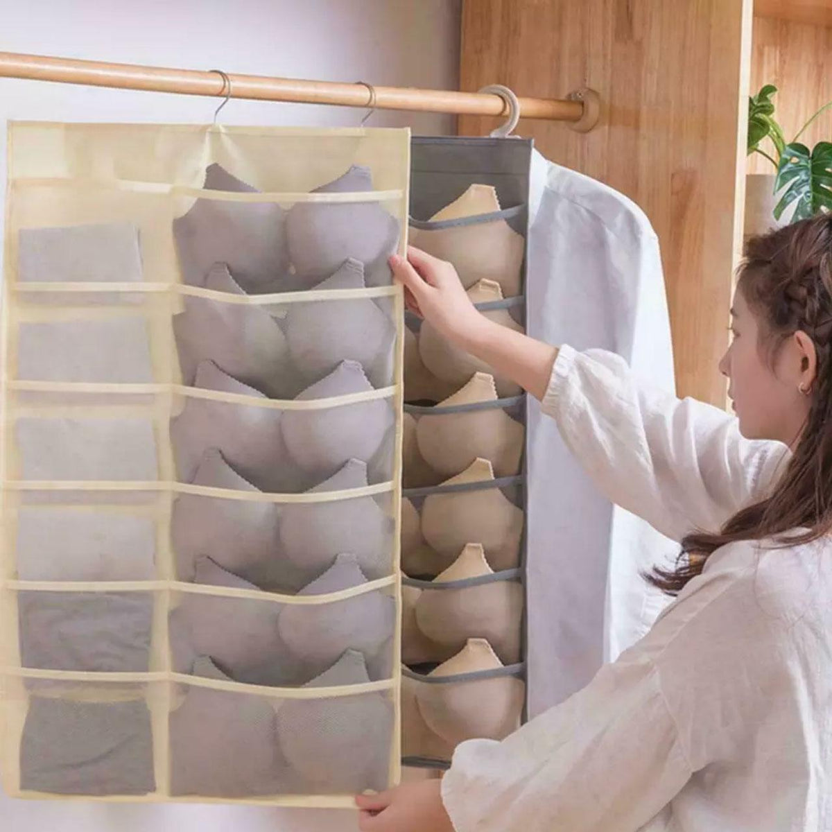 Double Sided Hanging Underwear Storage Bag | StorageOZ