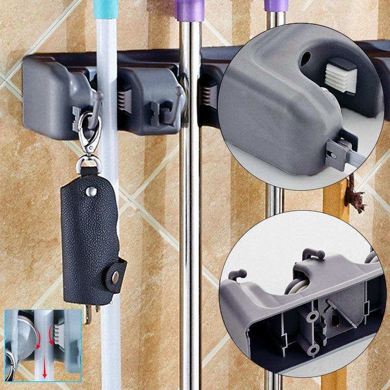 ABS Spring Clamp Mop Holder in Two Colours | StorageOZ
