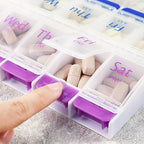14 Grid Press Lid Medicine Box Organiser | StorageOZ