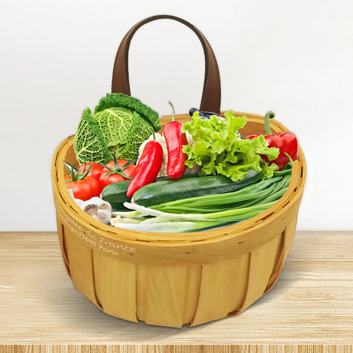 Yellow Woven Wall Basket in Two Sizes Set | StorageOZ