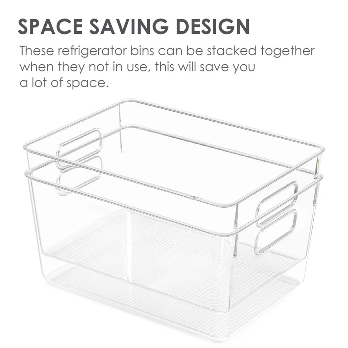 5 Pcs Clear Desk Boxes Two Sizes Organiser | StorageOZ