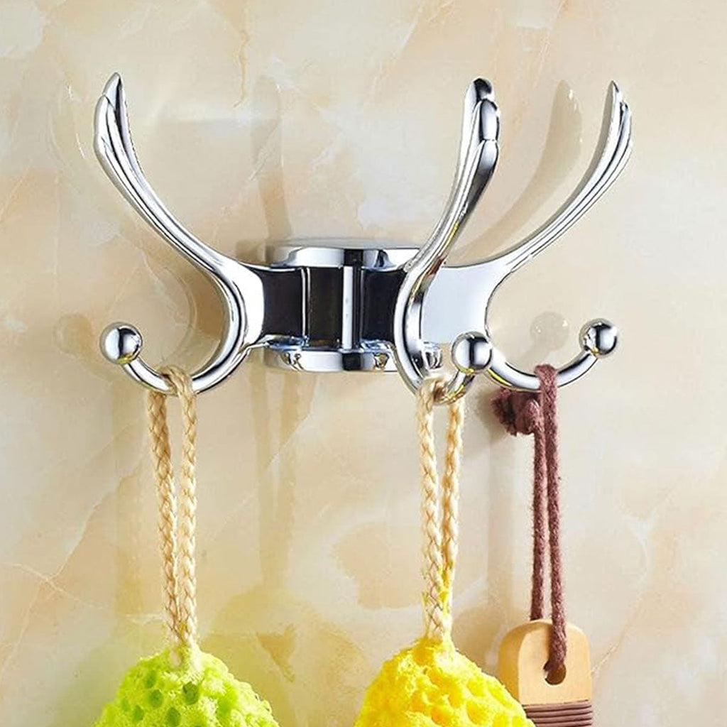 Folding Swivel Wall Hook Two Finishes Set | StorageOZ