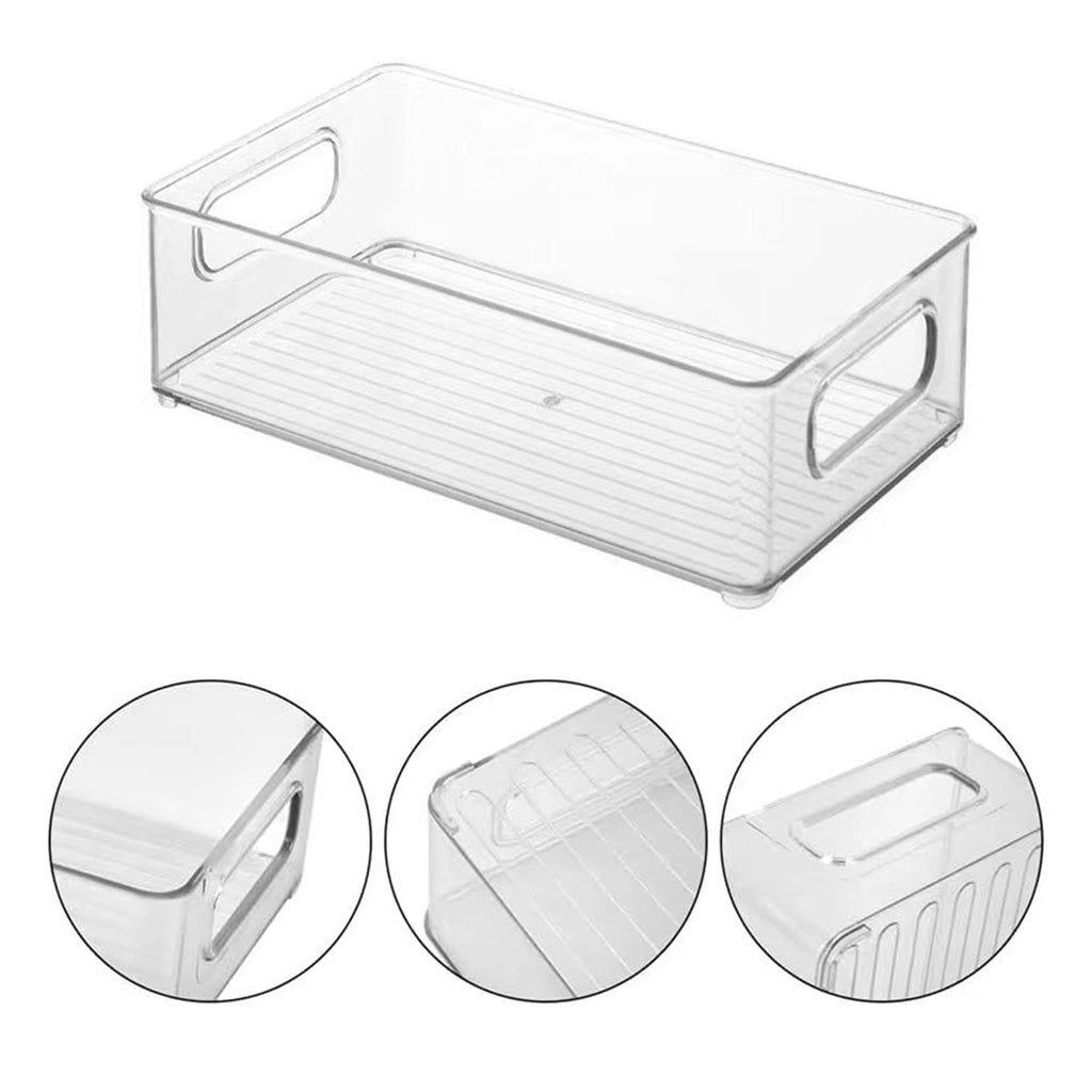 5 Pcs Clear Storage Boxes Two Sizes Rack | StorageOZ