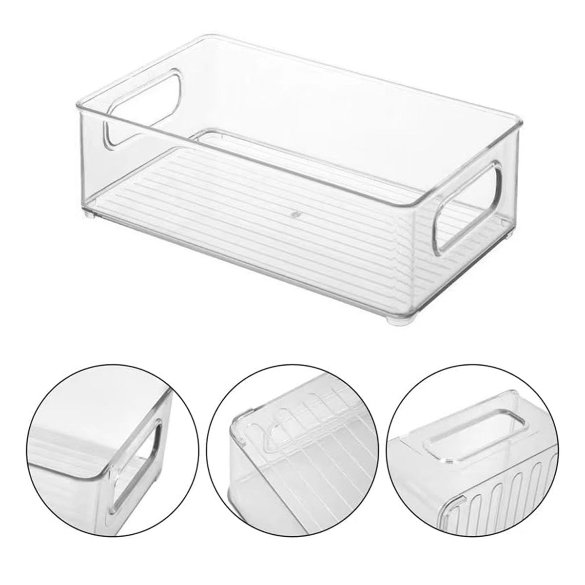 5 Pcs Clear Storage Boxes Two Sizes Rack | StorageOZ