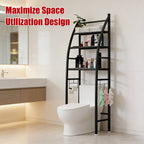 Over Toilet 4 Tier Bathroom Storage Rack White or Black