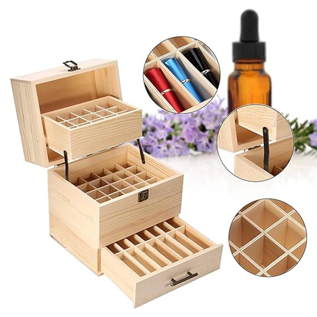 3 Tier Wooden Essential Oil Storage Box Set | StorageOZ
