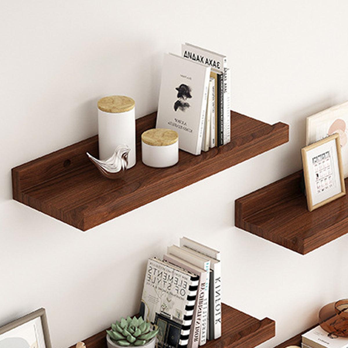 Wooden Floating Wall Shelf Two Finishes Set | StorageOZ