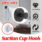 Suction Cup Hooks 2 or 4 Pcs Two Colours | StorageOZ