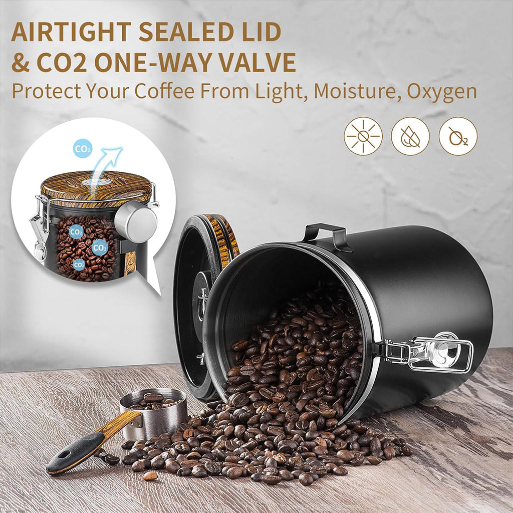 Coffee Canisters Two Sizes Kitchen Organiser | StorageOZ