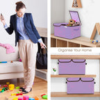 Double Lid Fabric Storage Box Six Colours | StorageOZ