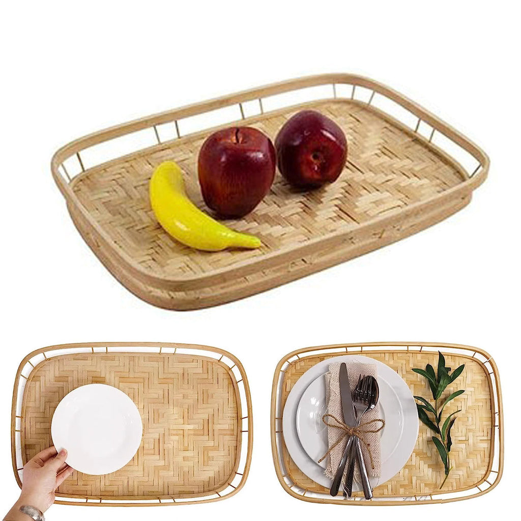 Rattan Tray and Basket Set in Three Styles | StorageOZ