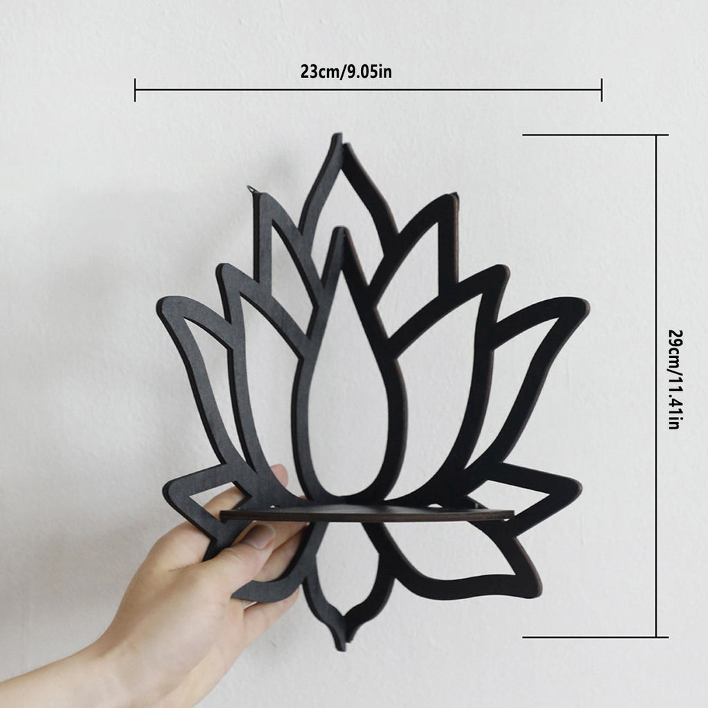 Lotus Shaped Wooden Wall Display Shelf Set | StorageOZ