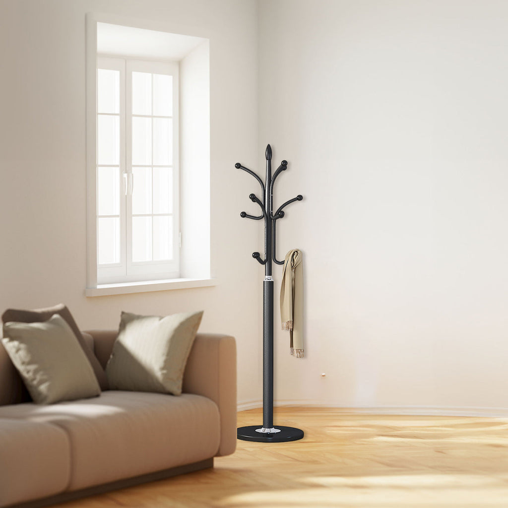 Black Floor Standing Bedroom Coat Rack Set | StorageOZ