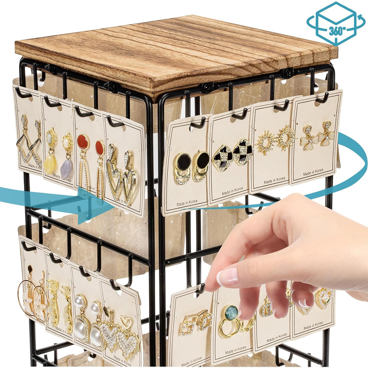 Rotating Earring Display Stand Three Colours | StorageOZ