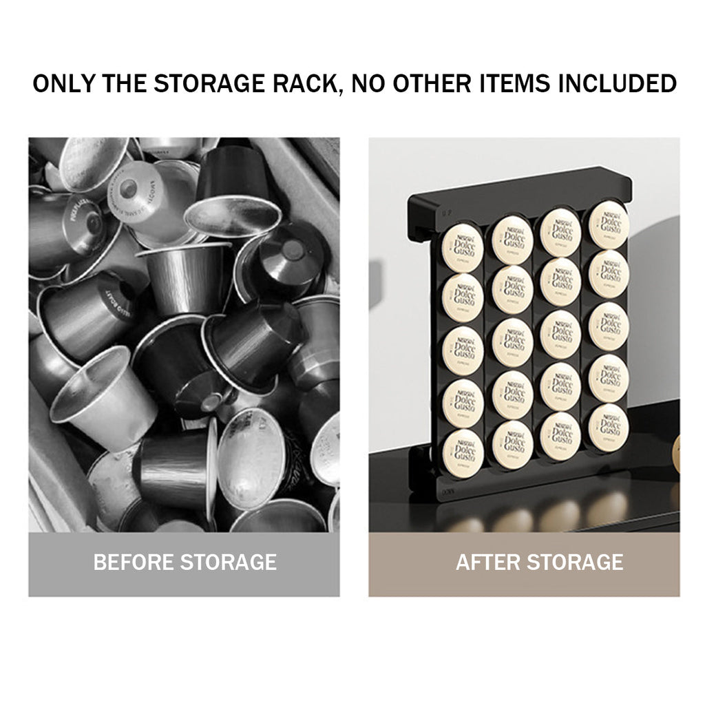 Wall Coffee Capsule Rack Two Colours Set | StorageOZ