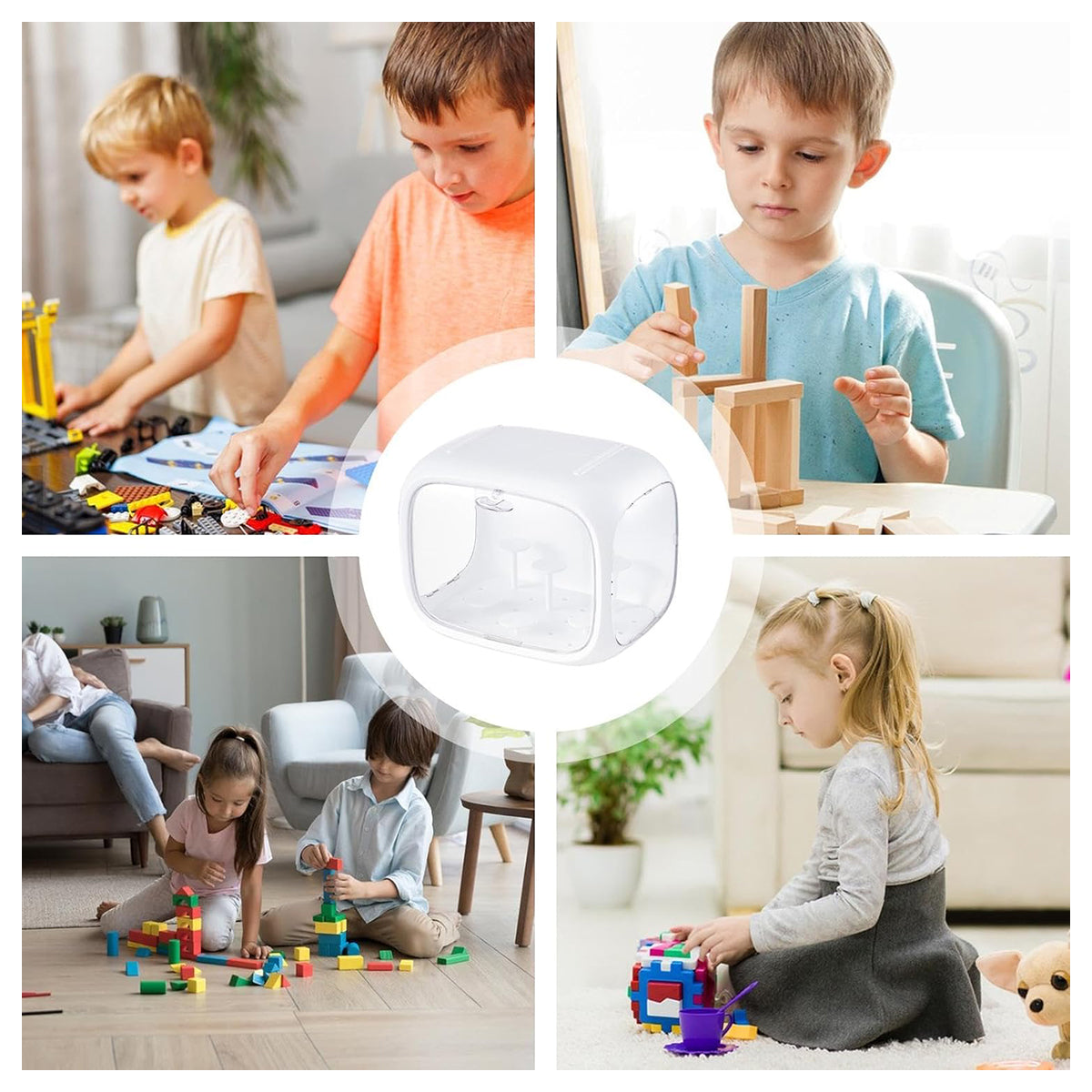 Capsule Display Storage Box Two Whites Set | StorageOZ