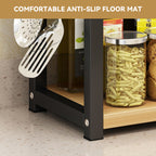 2 Tier Kitchen Storage Rack Floor Standing 50 x 42 x 14cm Spice Seasoning Shelf