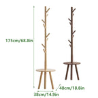Wooden Floor Coat Rack Two Wood Tones Set | StorageOZ
