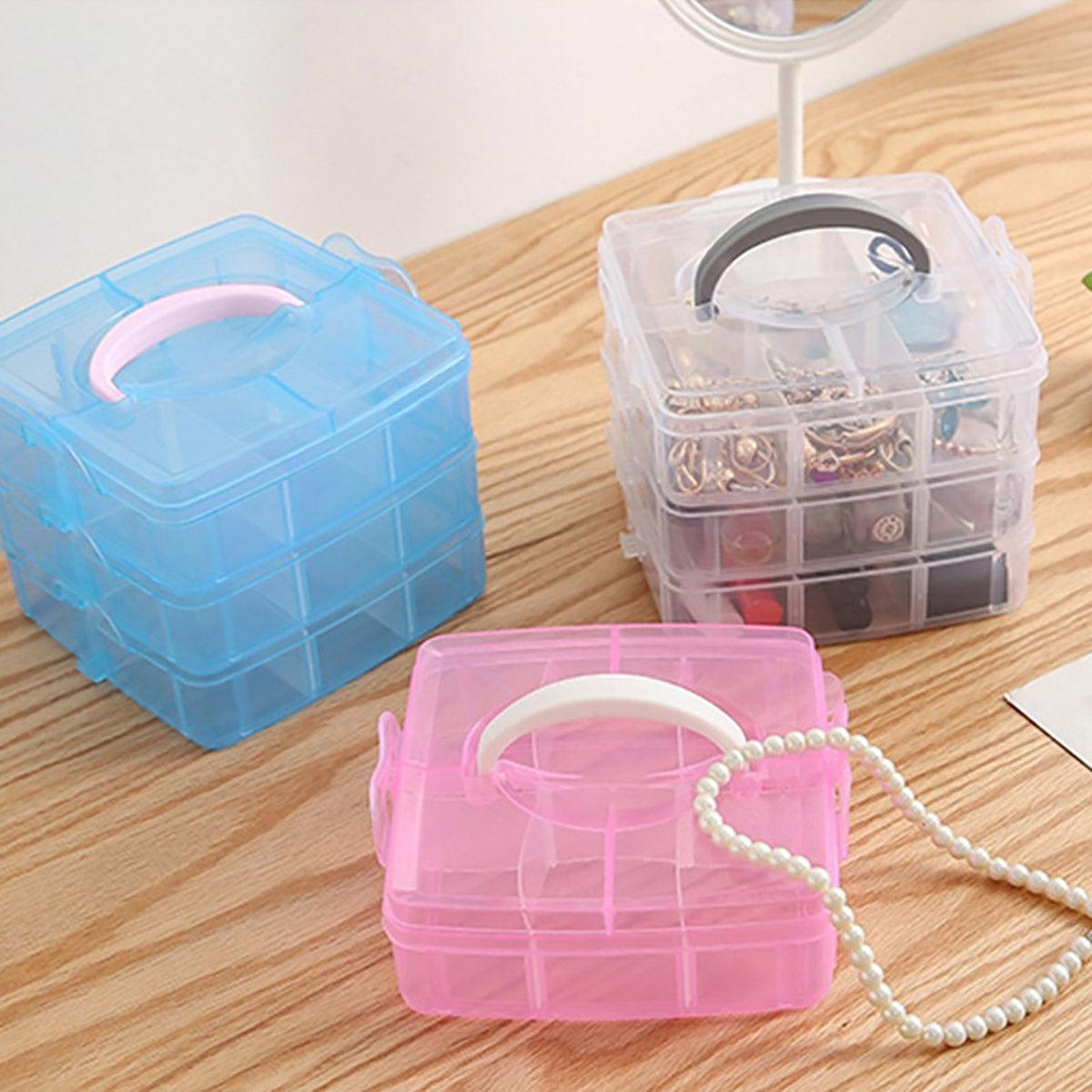 3 Tier Clear Storage Box in Three Colours | StorageOZ