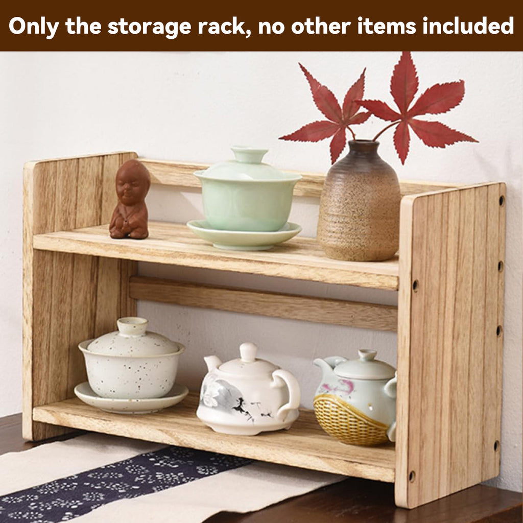 Solid Wood Book Stand Two Brown Tones Set | StorageOZ