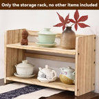 Solid Wood Book Stand Two Brown Tones Set | StorageOZ