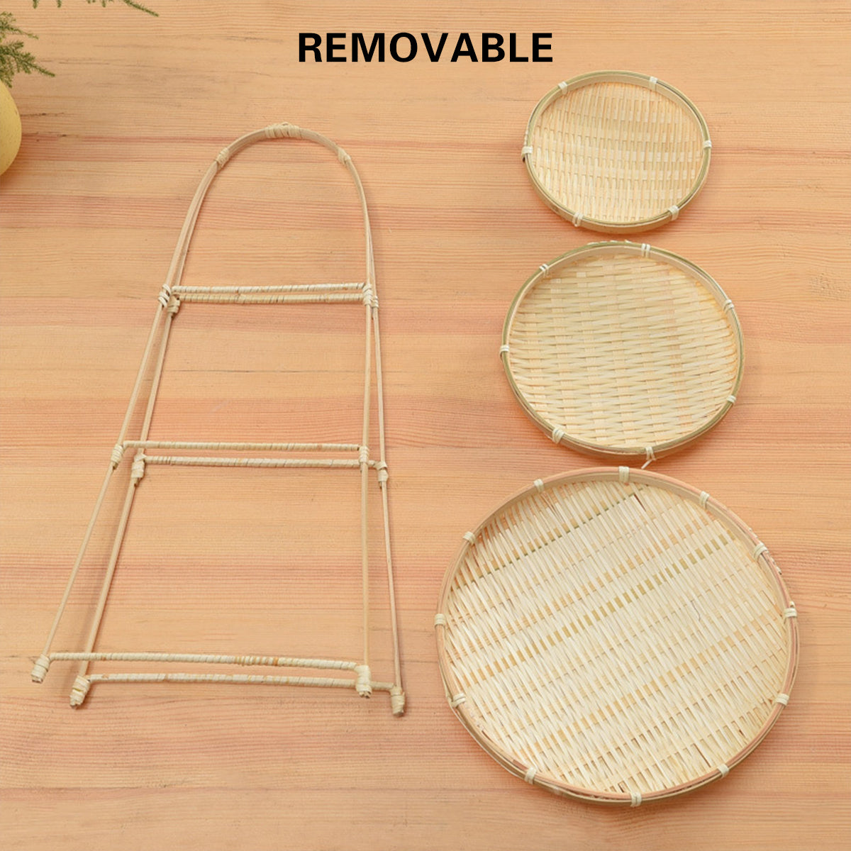 Bamboo Serving Basket in One to Three Tiers | StorageOZ