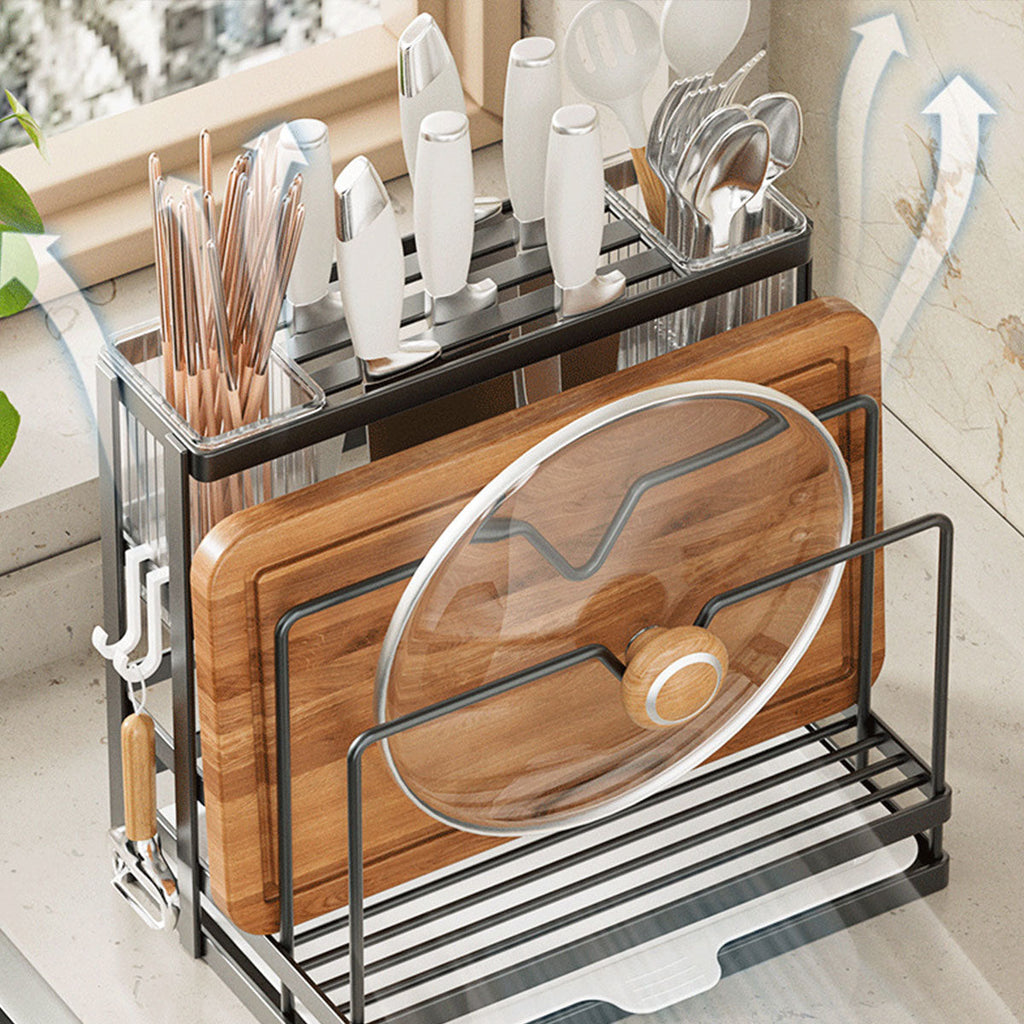 Carbon Steel Knife Rest Two Colours Rack | StorageOZ