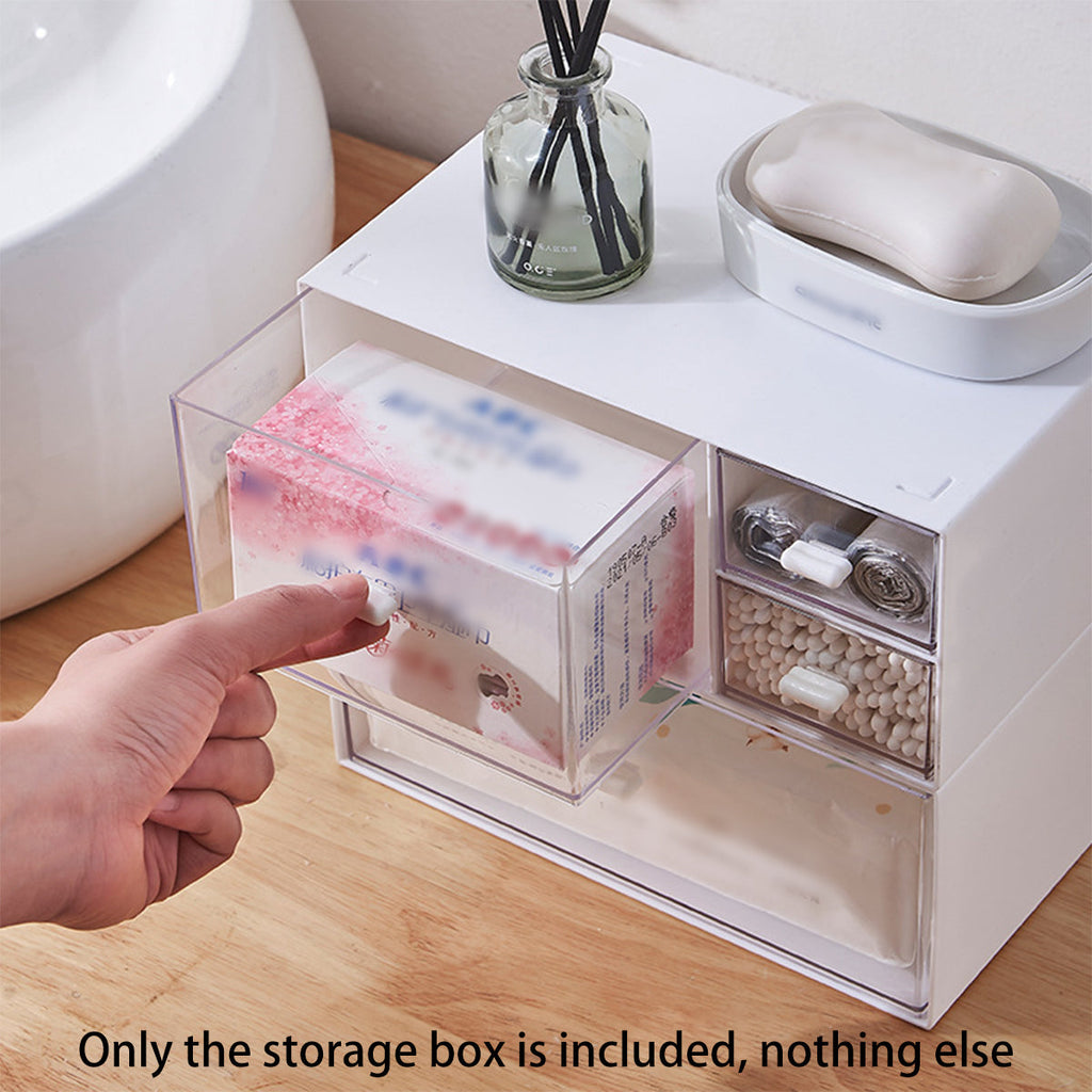 Clear Desktop Drawer Box One or Three Set | StorageOZ