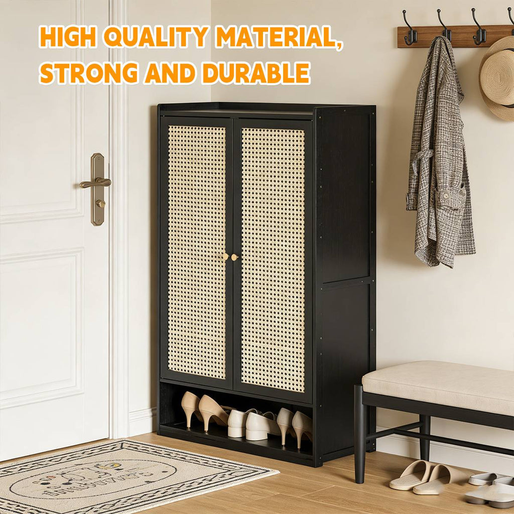 Black Entry Shoe Storage Cabinet Organiser | StorageOZ