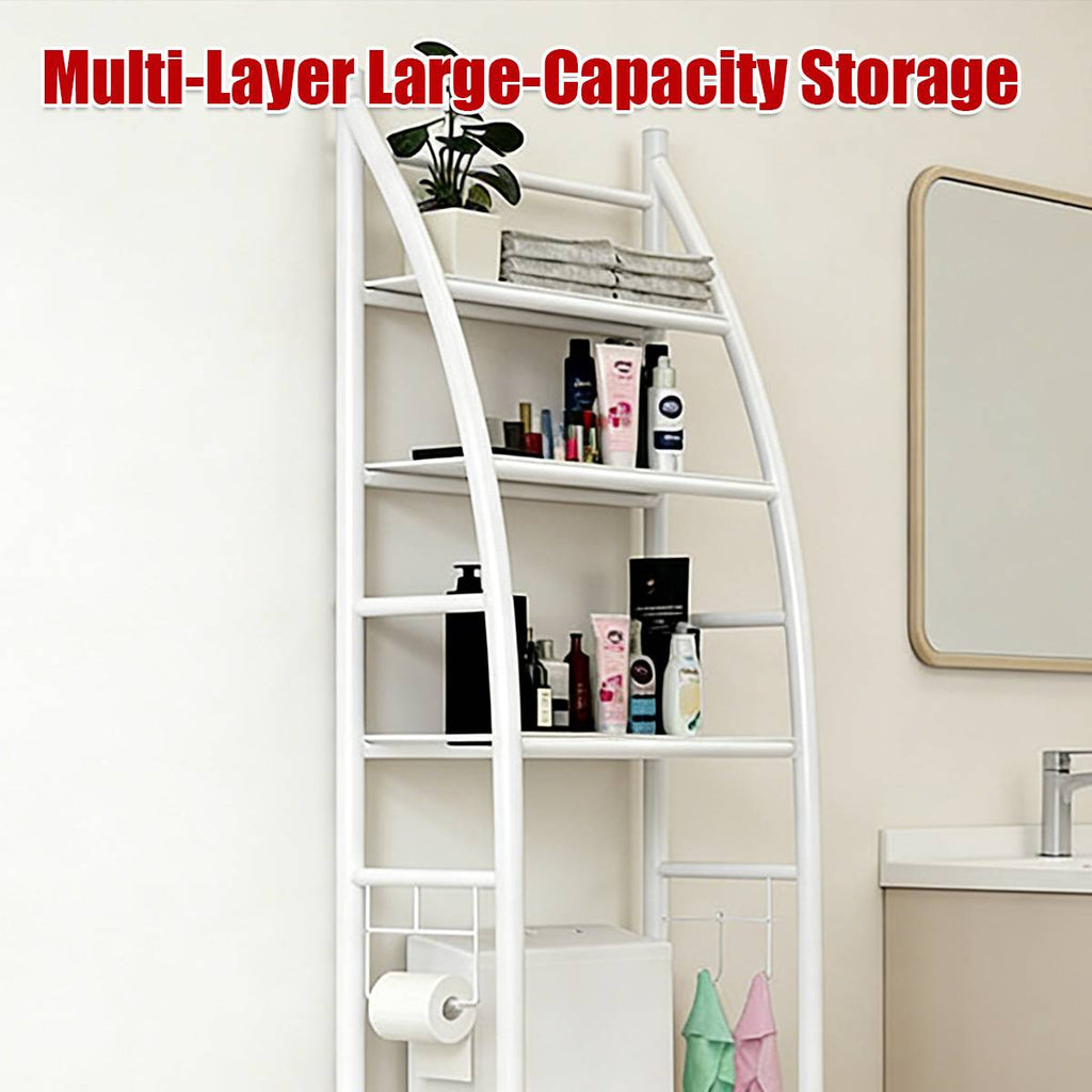 Over Toilet 4 Tier Bathroom Storage Rack White or Black
