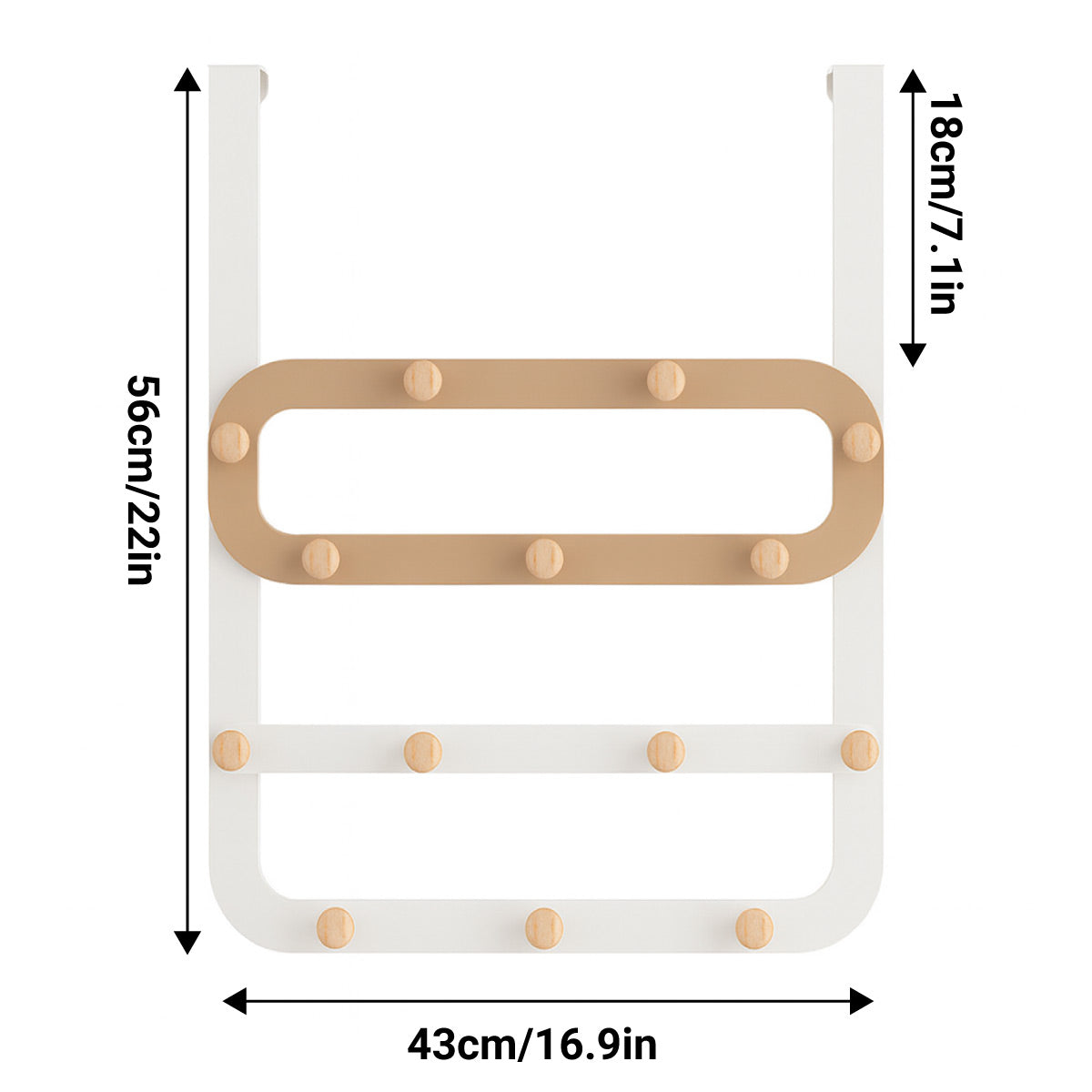 Over Door Hook Rack Two Colours Organiser | StorageOZ