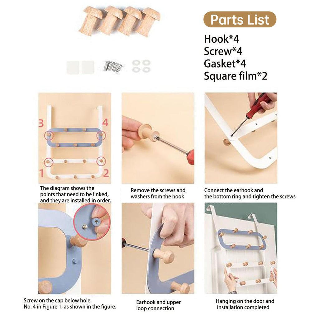 Over Door Hook Rack Two Colours Organiser | StorageOZ
