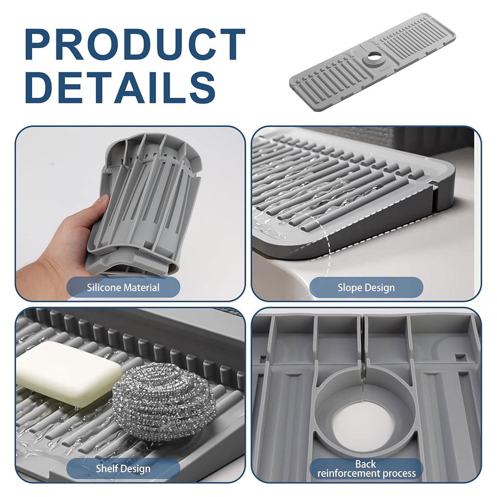 Silicone Sink Splash Guard Mat Three Colours | StorageOZ