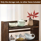 Solid Wood Book Stand Two Brown Tones Set | StorageOZ