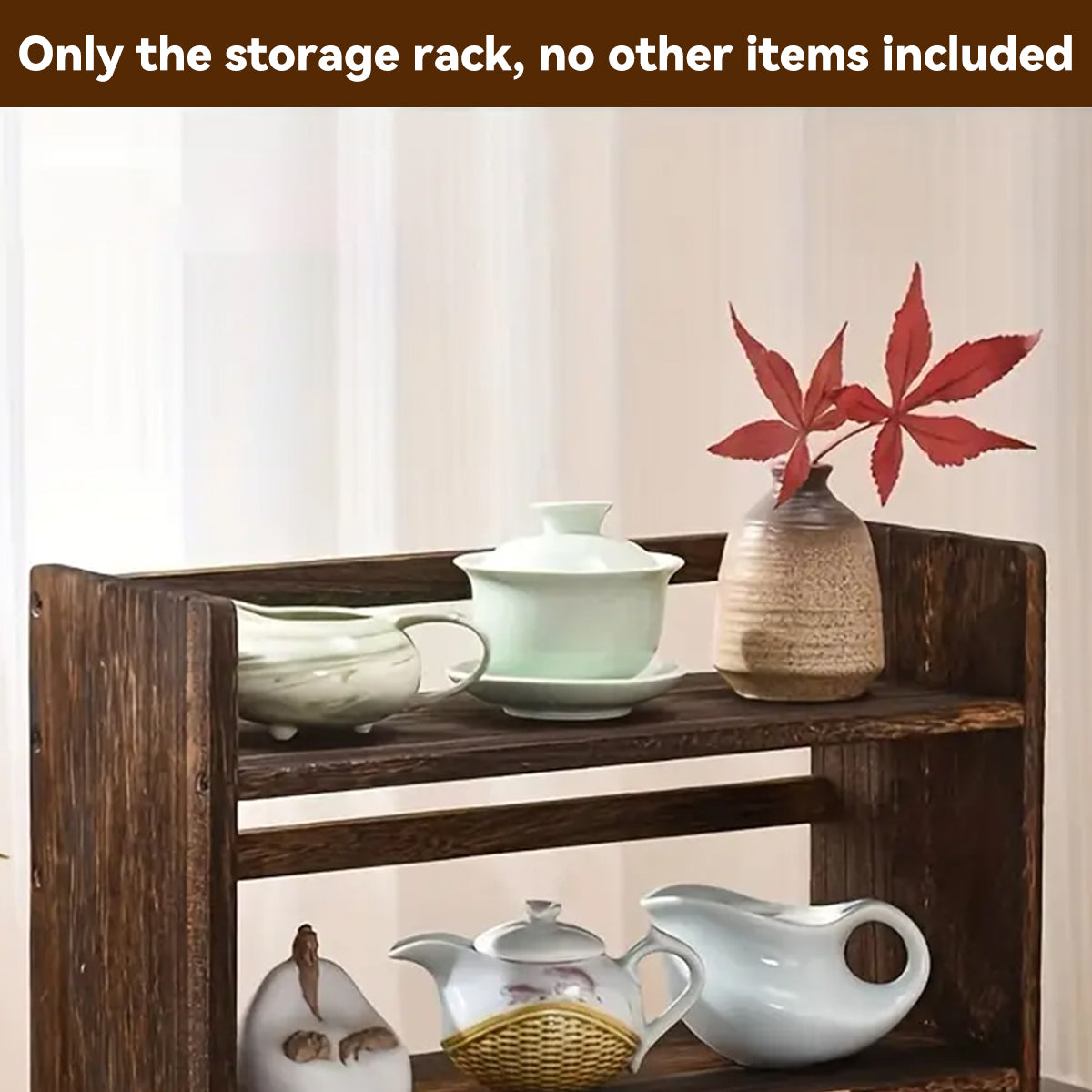Solid Wood Book Stand Two Brown Tones Set | StorageOZ