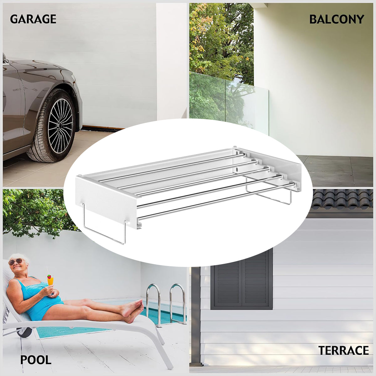 100cm Foldable Wall Drying Rack Two Colours | StorageOZ