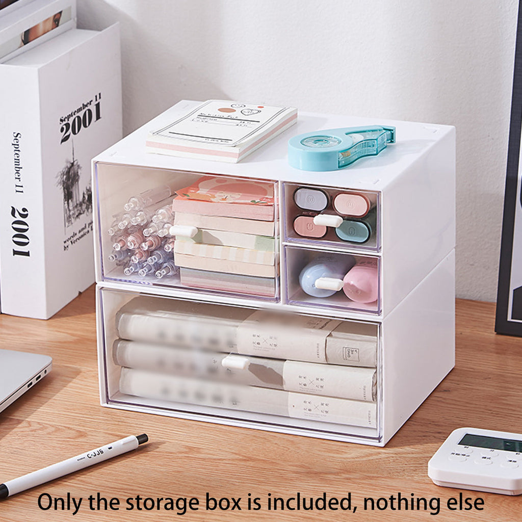 Clear Desktop Drawer Box One or Three Set | StorageOZ