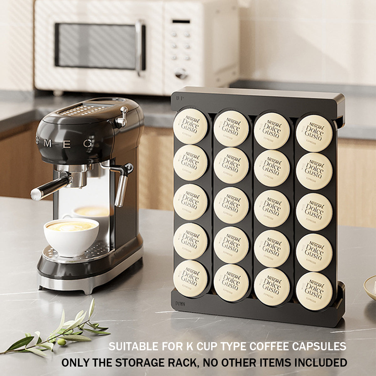 Wall Coffee Capsule Rack Two Colours Set | StorageOZ
