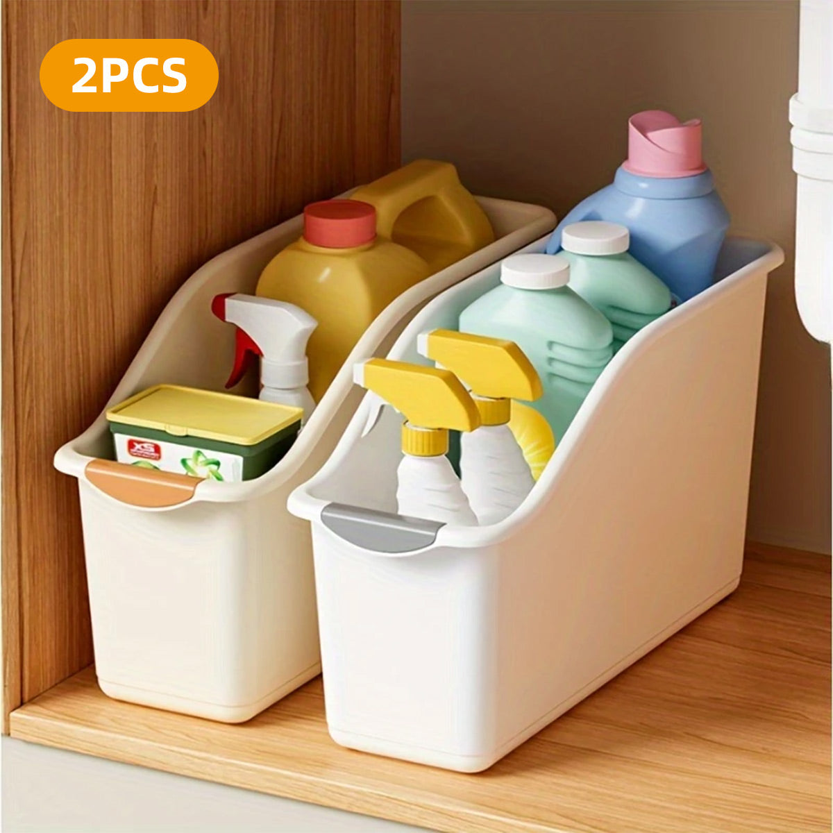 2 Pcs Cabinet Storage Boxes Two Size Options | StorageOZ